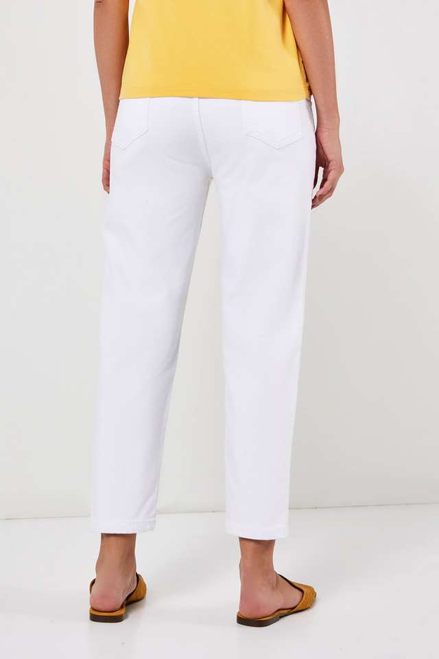 Solid-Regular-Fit-Blended-Fabric-Women-s-Casual-Wear-Pants