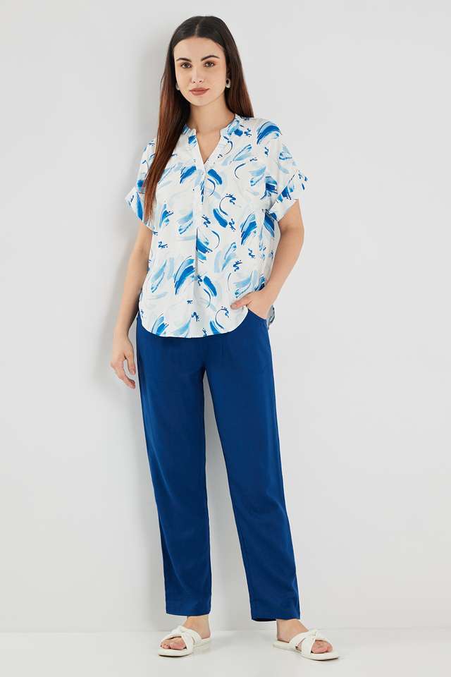 fratini Solid Straight Fit Blended Fabric Women Casual Wear Trouser-picture-24