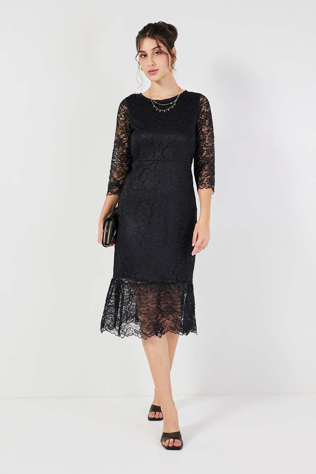 Solid-Blended-Fabric-Round-Neck-Women-s-Maxi-Dress