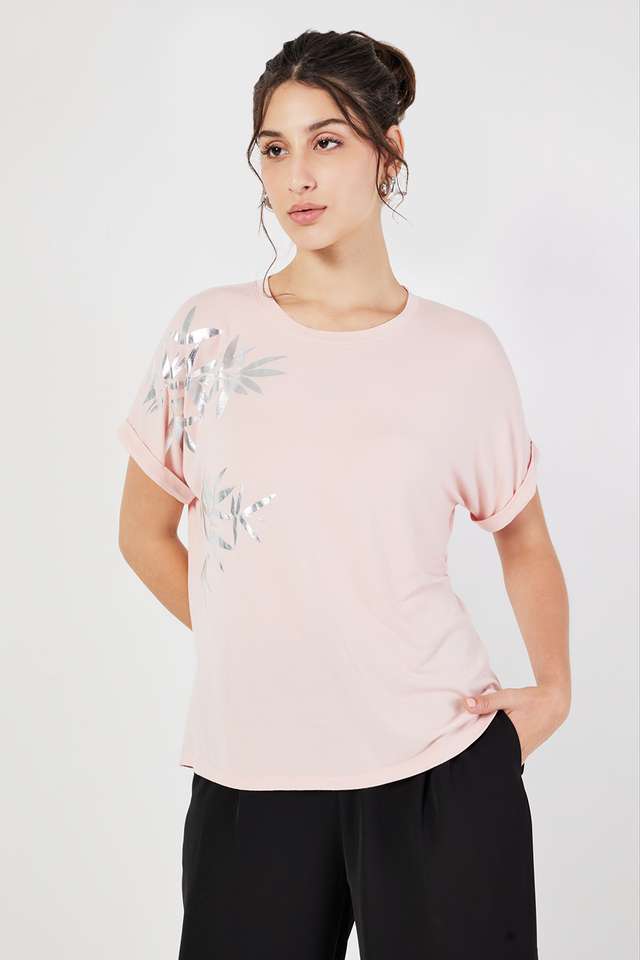 Solid-Modal-Round-Neck-Women-s-Top