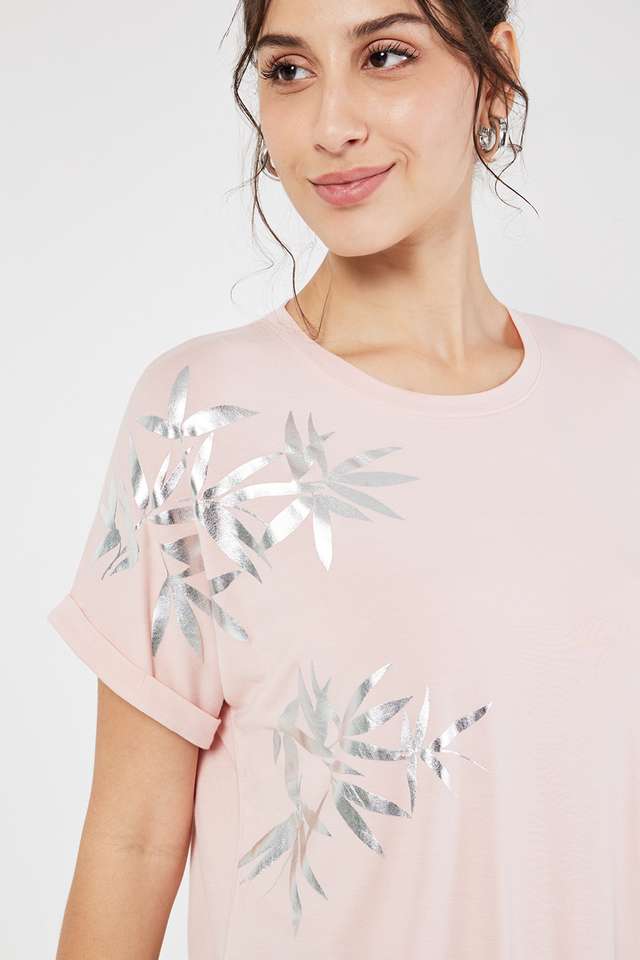 Solid-Modal-Round-Neck-Women-s-Top