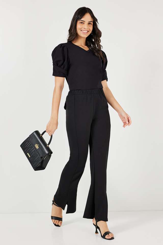 Solid-Cotton-V-Neck-Women-s-Top