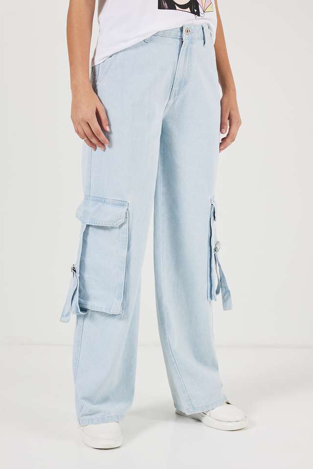 Solid-Relaxed-Fit-Cotton-Women-s-Casual-Wear-Pants