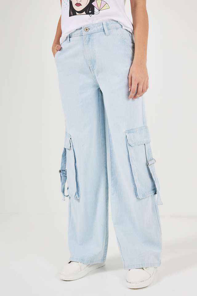 Solid-Relaxed-Fit-Cotton-Women-s-Casual-Wear-Pants