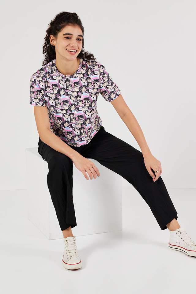 Printed-Cotton-Round-Neck-Women-s-T-Shirt