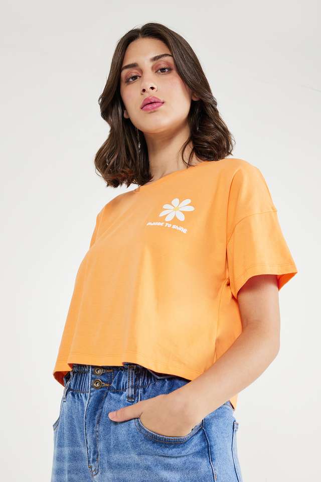 Graphic-Print-Cotton-Round-Neck-Women-s-T-Shirt