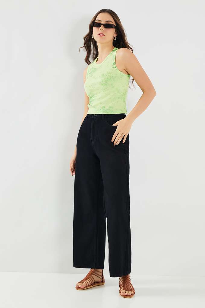 Solid-Cotton-Round-Neck-Women-s-T-Shirt