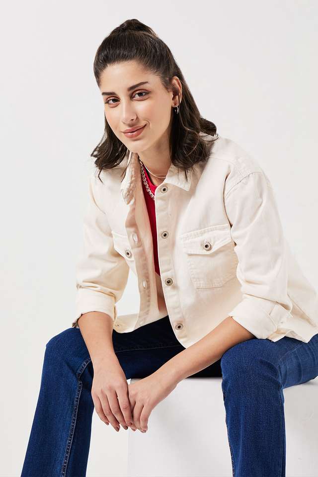 Solid-Cotton-Collared-Women-s-T-Shirt