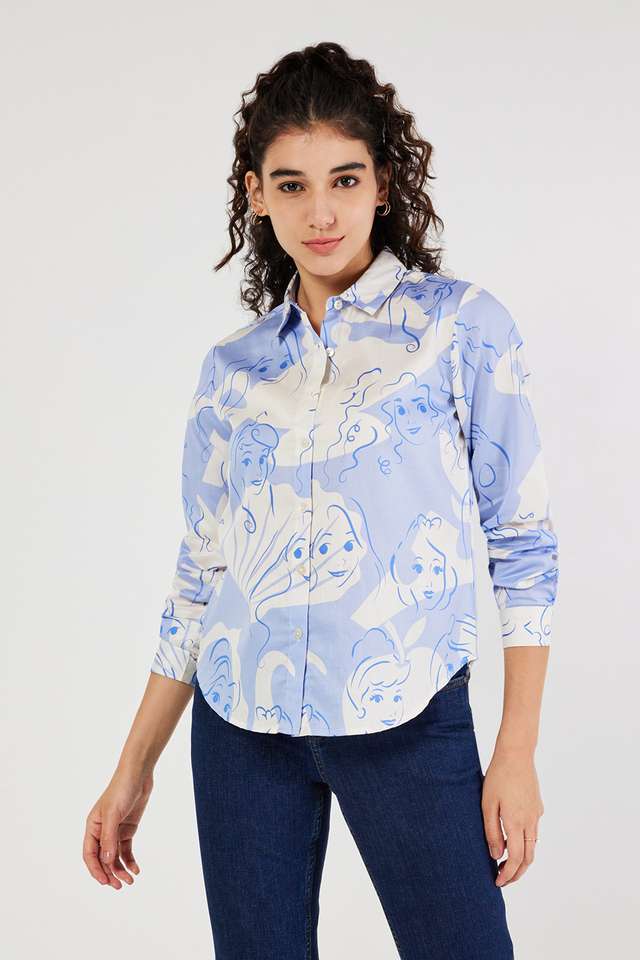 Printed-Collared-Cotton-Women-s-Casual-Wear-Shirt