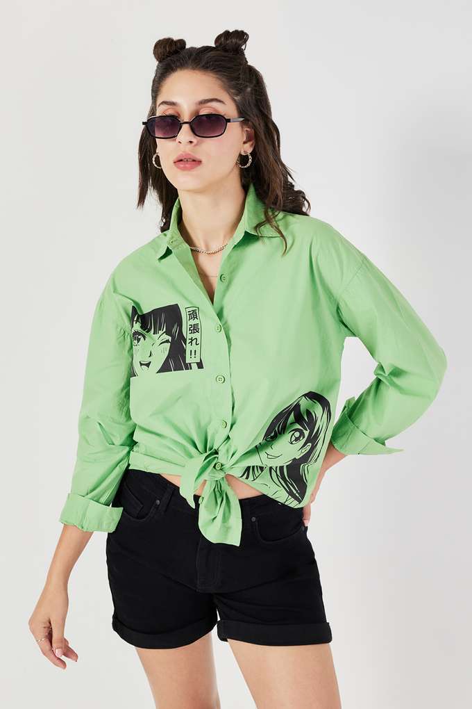 Printed-Collared-Cotton-Women-s-Casual-Wear-Shirt