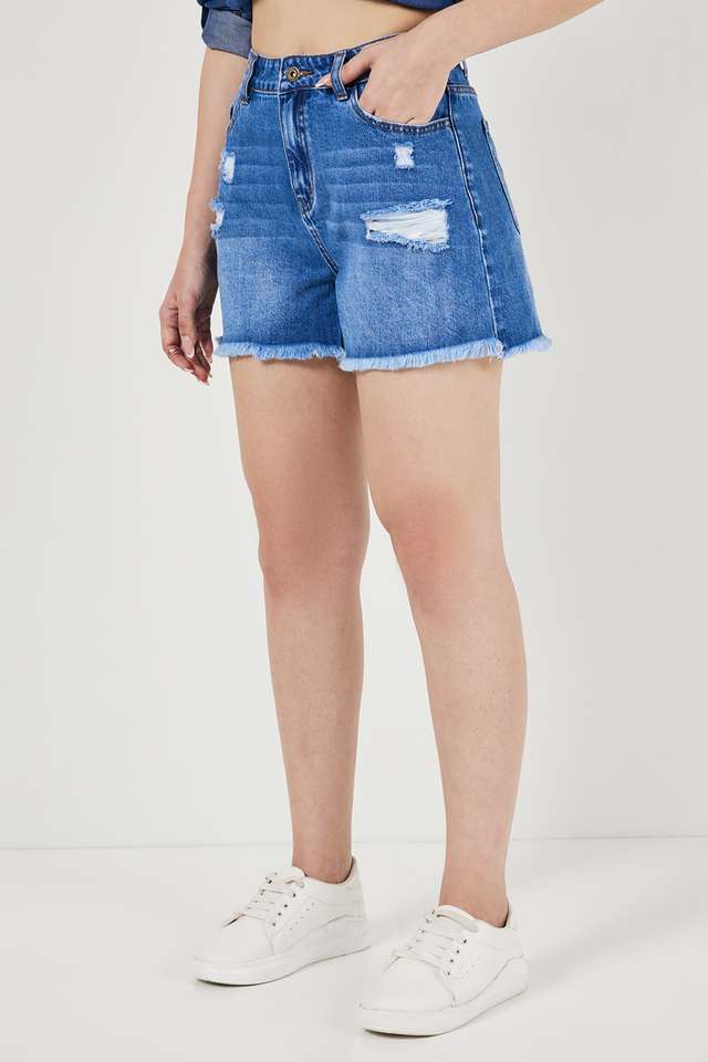 Regular-Fit-Denim-Women-s-Casual-Wear-Shorts