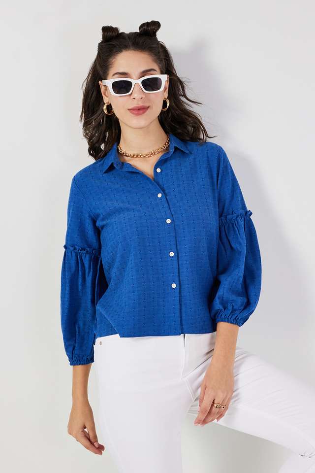 Solid-Viscose-Round-Neck-Women-s-Top