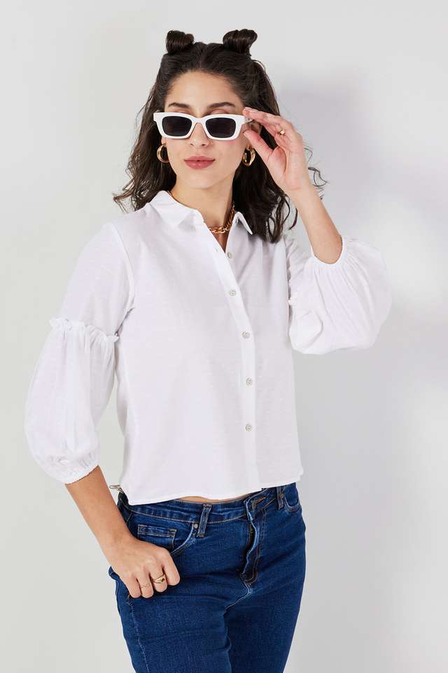 Solid-Viscose-Round-Neck-Women-s-Top