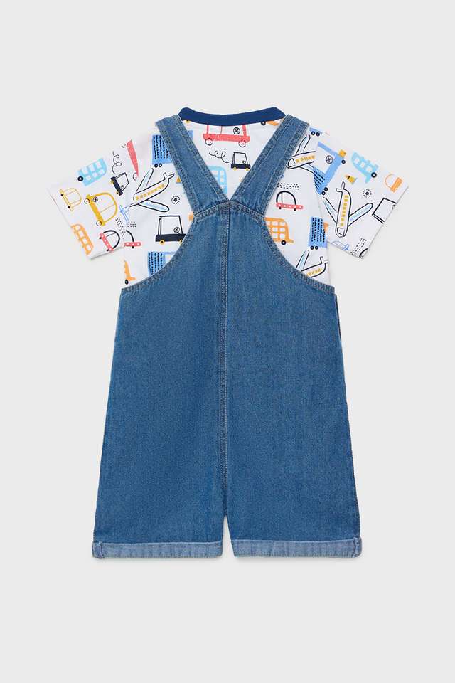 Embroidered-Denim-Regular-Fit-Infant-Boys-Dungarees-Set