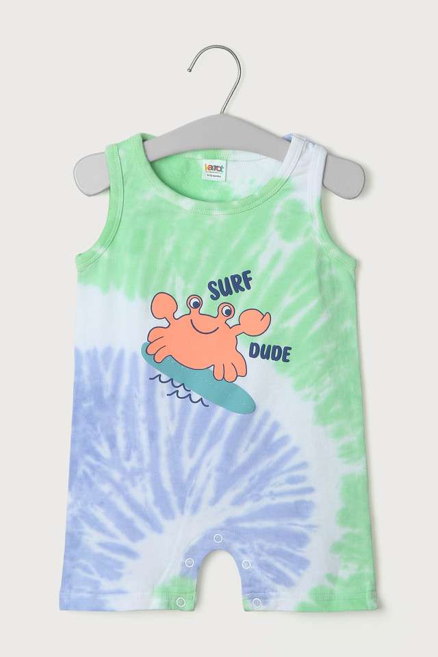Tie-&-Dye-Cotton-Above-Knee-Infant-Boys-Rompers