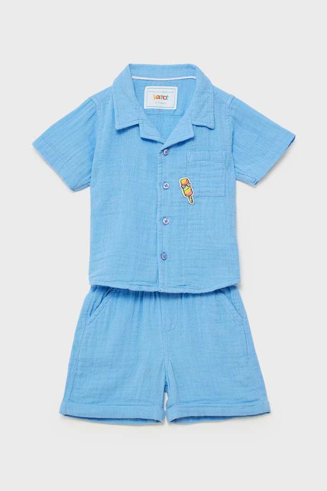 Solid-Cotton-Regular-Fit-Infant-Boys-Co-Ord-Set