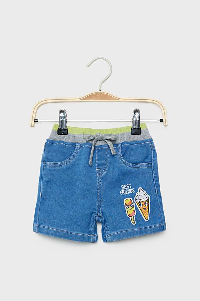 Solid-Denim-Regular-Fit-Infant-Boys-Shorts