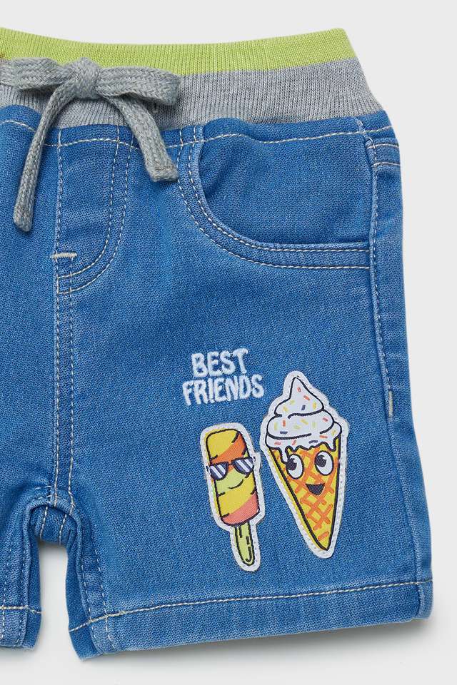 Solid-Denim-Regular-Fit-Infant-Boys-Shorts