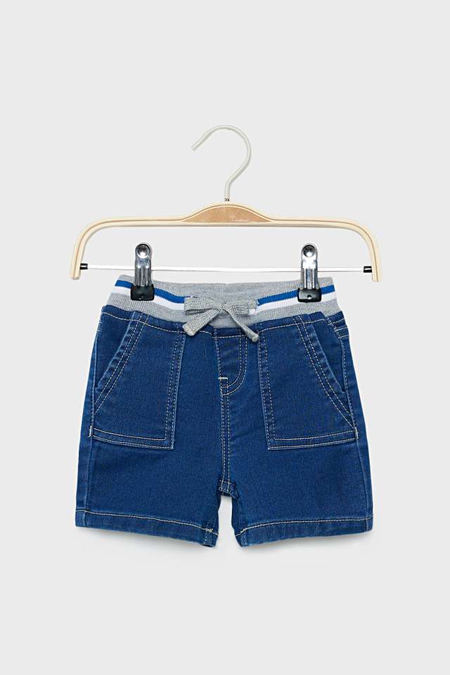 Solid-Denim-Regular-Fit-Infant-Boys-Shorts