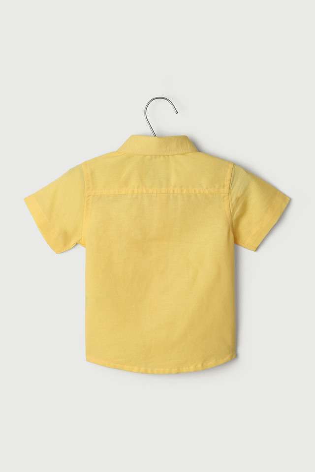 Solid-Cotton-Collared-Infant-Boys-Shirt