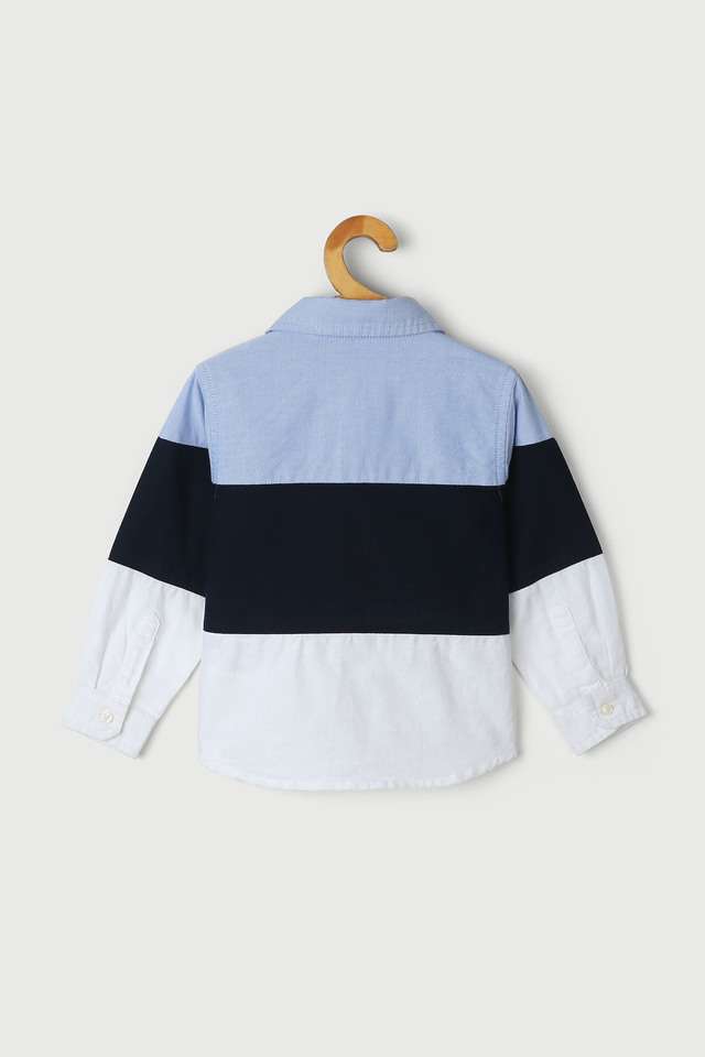 Color-Block-Cotton-Collared-Infant-Boys-Shirt