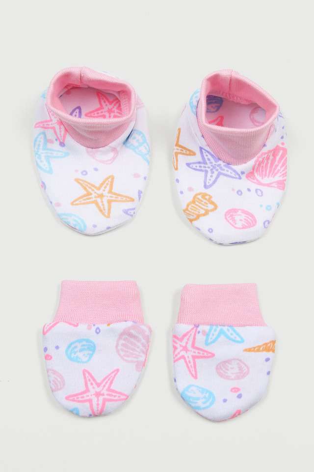 Printed-Cotton-Infant-Infant-Girls-Mittens