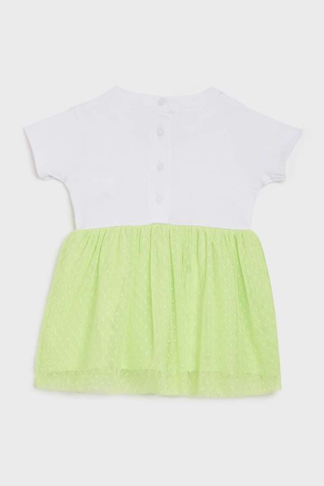 Embellished-Cotton-Round-Neck-Infants-Casual-Wear-Dress