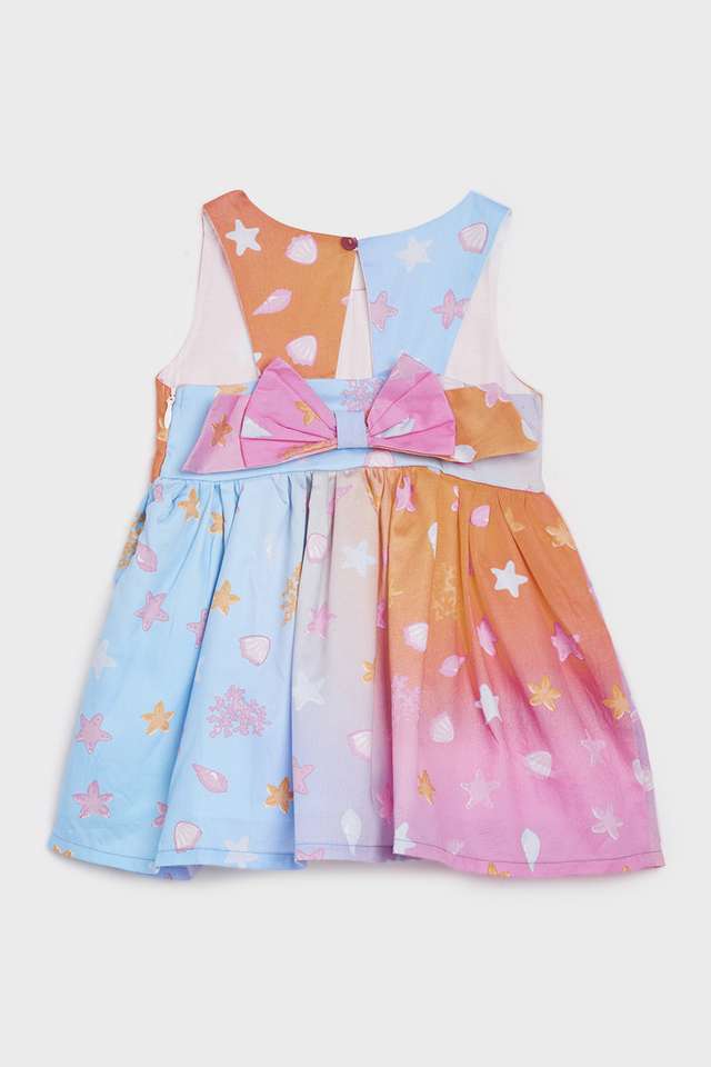 Printed-Cotton-Round-Neck-Infants-Casual-Wear-Dress