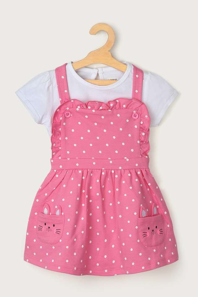 Printed-Cotton-Knee-Length-Infant-Infant-Girls-Dungaree-Set