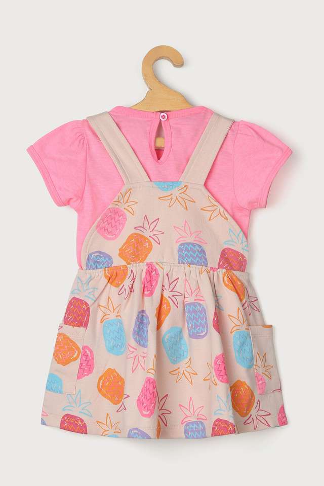 Printed-Cotton-Regular-Fit-Infant-Girls-Dungarees-Set