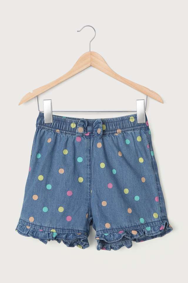 Printed-Denim-Regular-Fit-Infant-Girls-Shorts