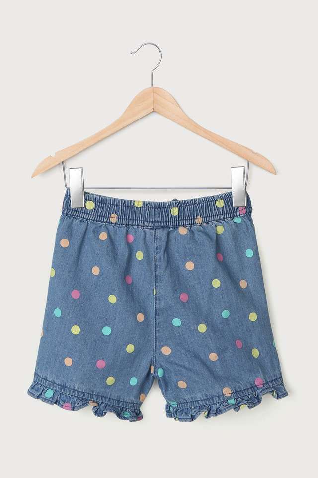 Printed-Denim-Regular-Fit-Infant-Girls-Shorts