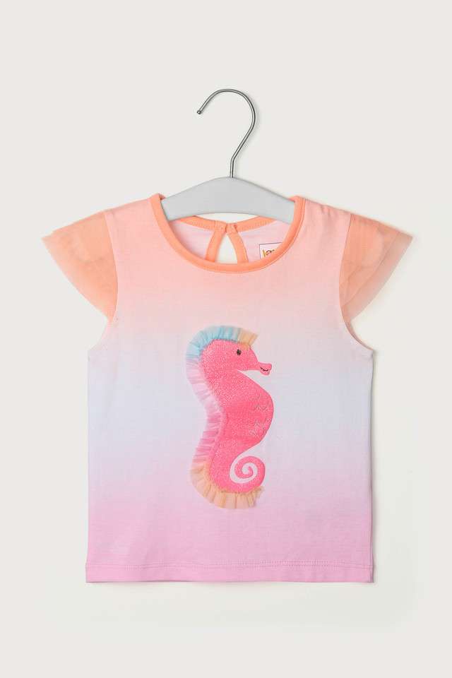 Tie-&-Dye-Cotton-Round-Neck-Infant-Infant-Girls-T-Shirt