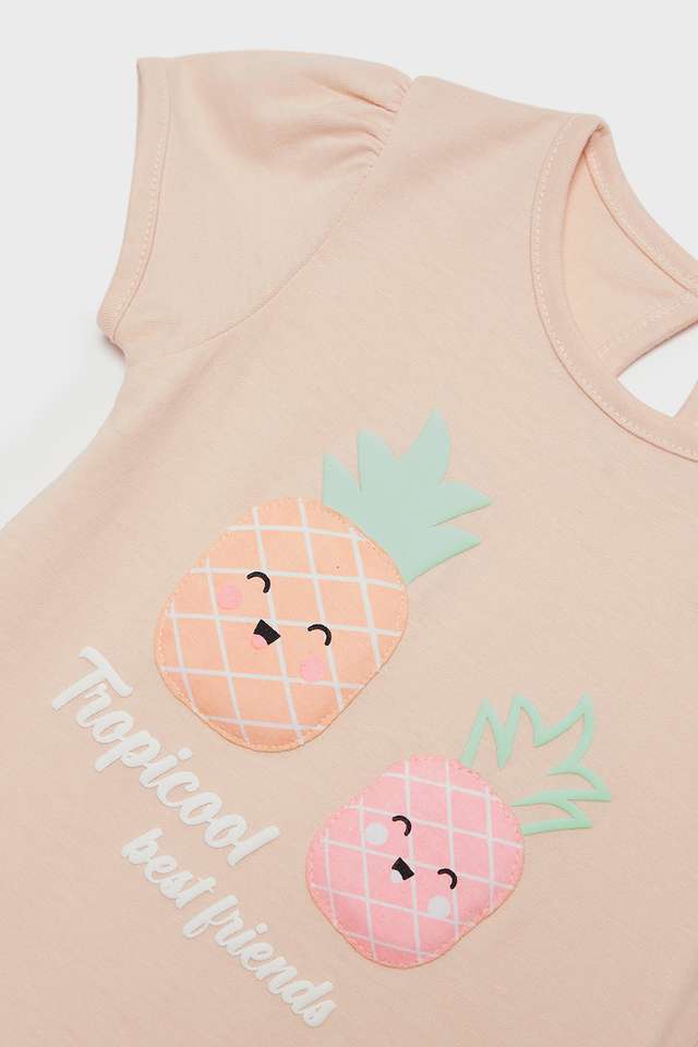 Graphic-Print-Jersey-Round-Neck-Infant-Girls-T-Shirt