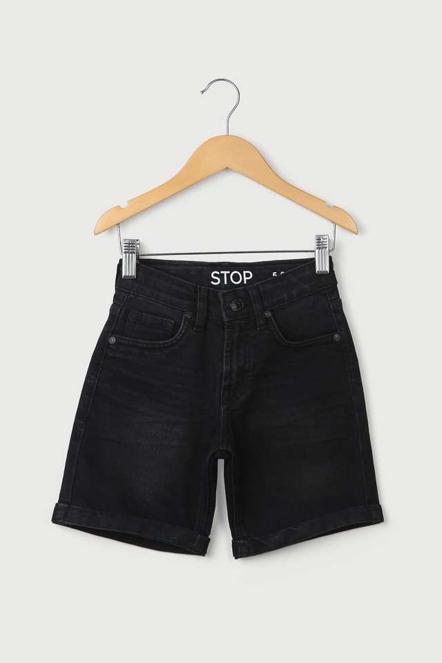 Solid-Blended-Fabric-Regular-Fit-Boys-Shorts
