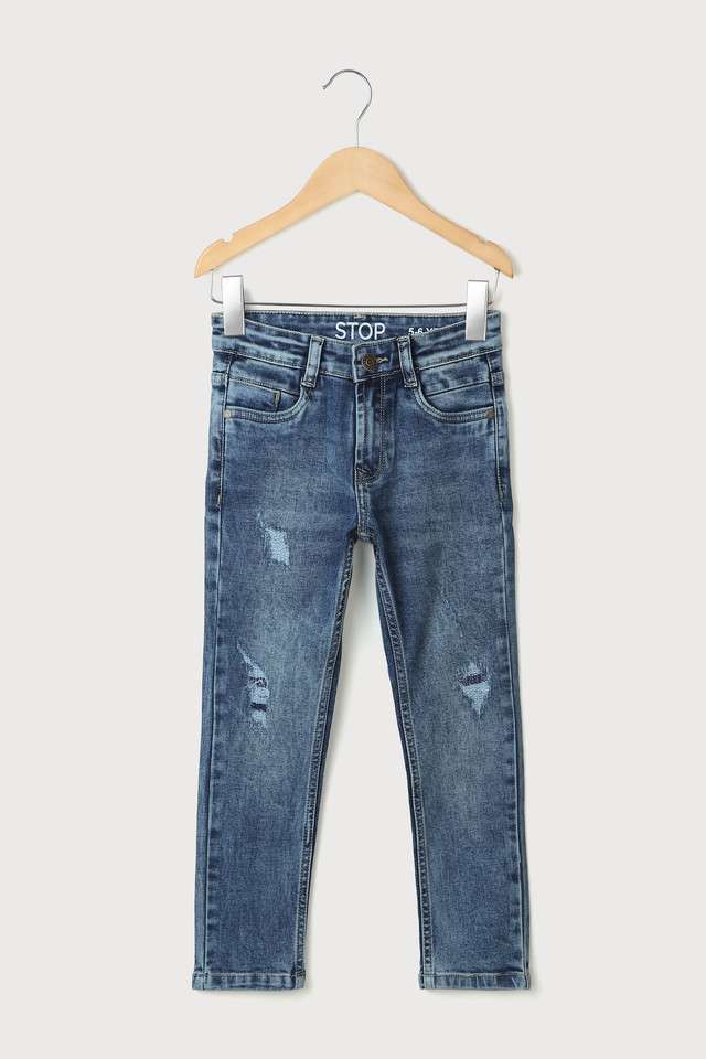 Solid-Blended-Fabric-Regular-Fit-Boys-Jeans