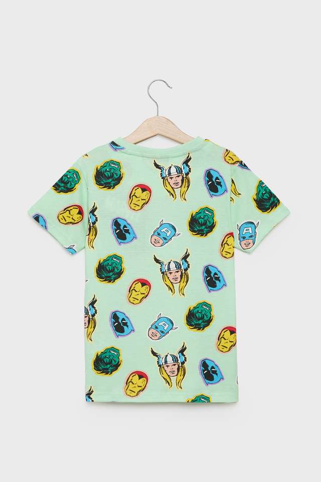 Solid-Cotton-Round-Neck-Boys-T-Shirt