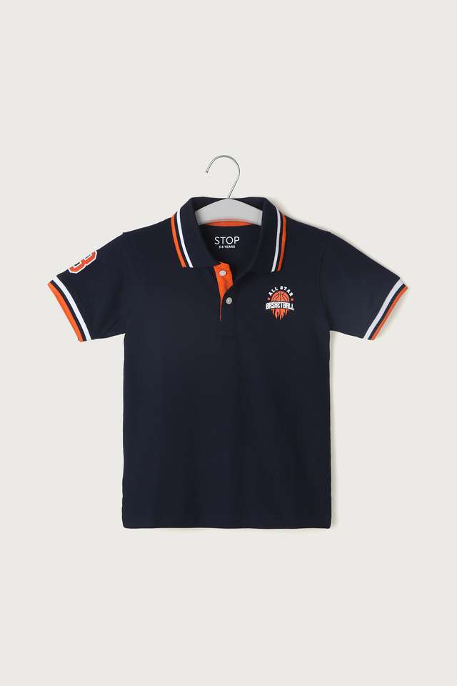 Solid-Blended-Fabric-Polo-Boys-T-Shirt