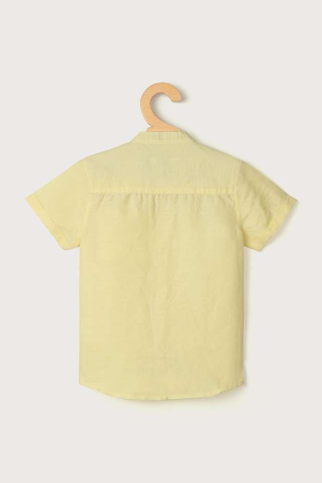 Solid-Blended-Fabric-Collared-Boys-Shirt