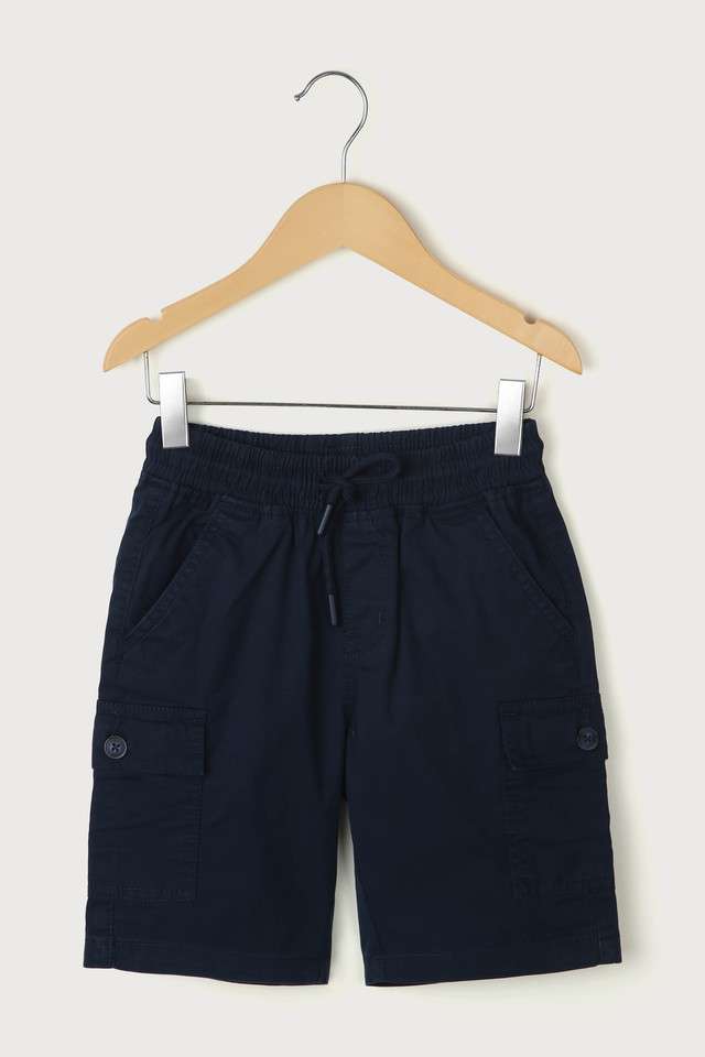 Solid-Blended-Fabric-Regular-Fit-Boys-Shorts