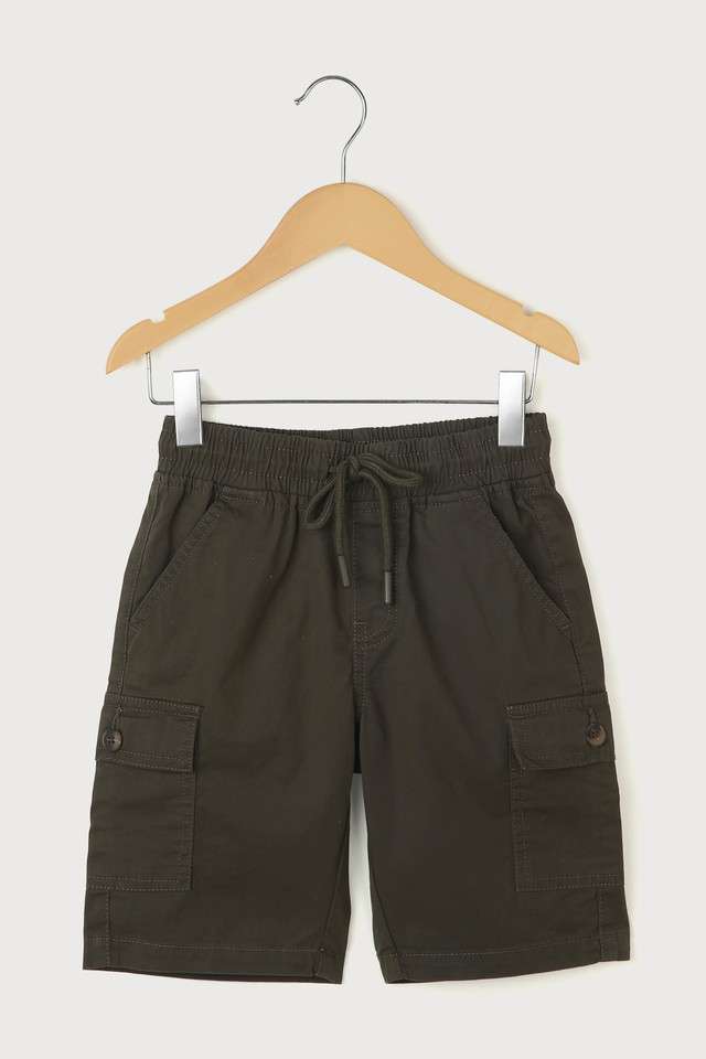 Solid-Blended-Fabric-Regular-Fit-Boys-Shorts
