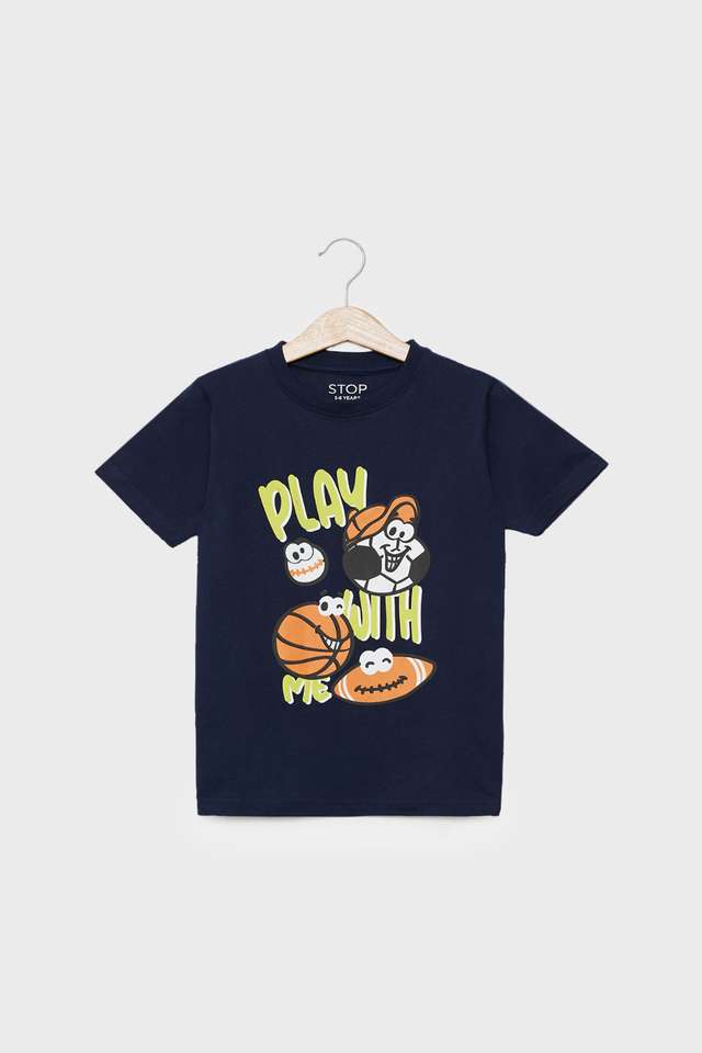 Solid-Cotton-Round-Neck-Boys-T-Shirt