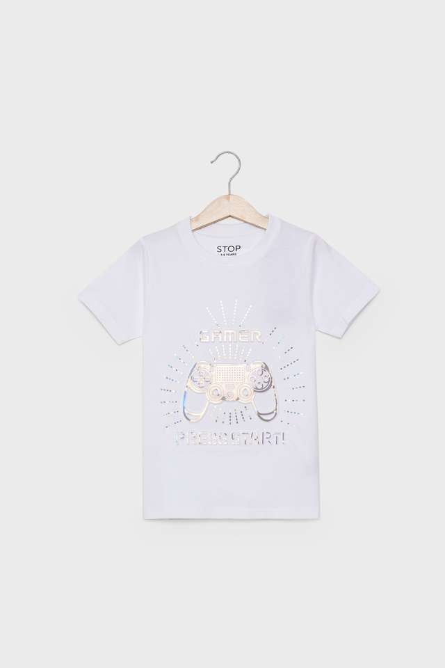 Solid-Cotton-Round-Neck-Boys-T-Shirt