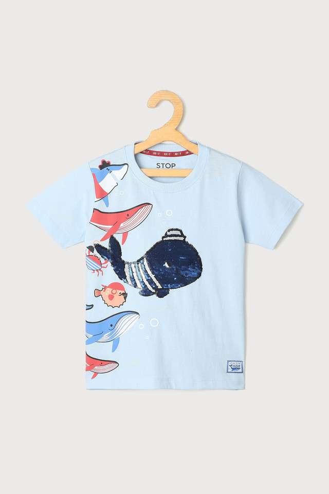 Printed-Cotton-Round-Neck-Boys-T-Shirt