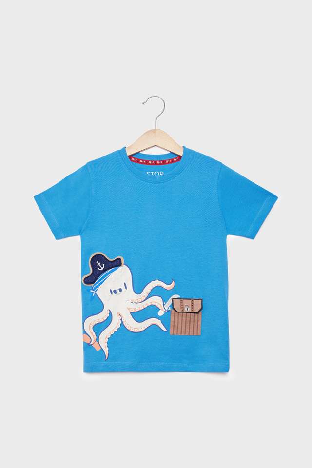 Solid-Cotton-Round-Neck-Boys-T-Shirt