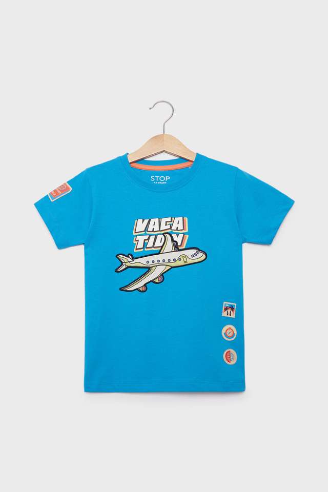 Solid-Cotton-Round-Neck-Boys-T-Shirt