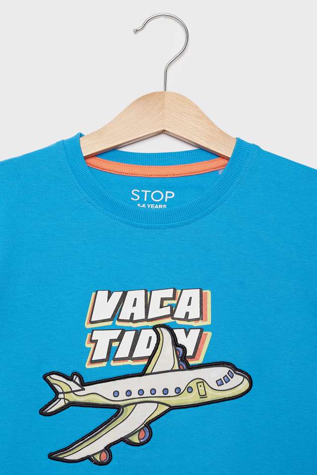 Solid-Cotton-Round-Neck-Boys-T-Shirt