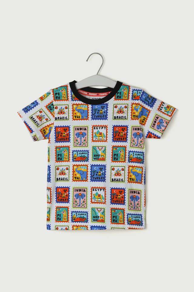Printed-Cotton-Round-Neck-Boys-T-Shirt
