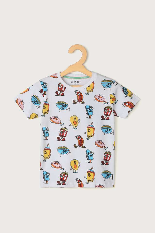 Printed-Cotton-Round-Neck-Boys-T-Shirt