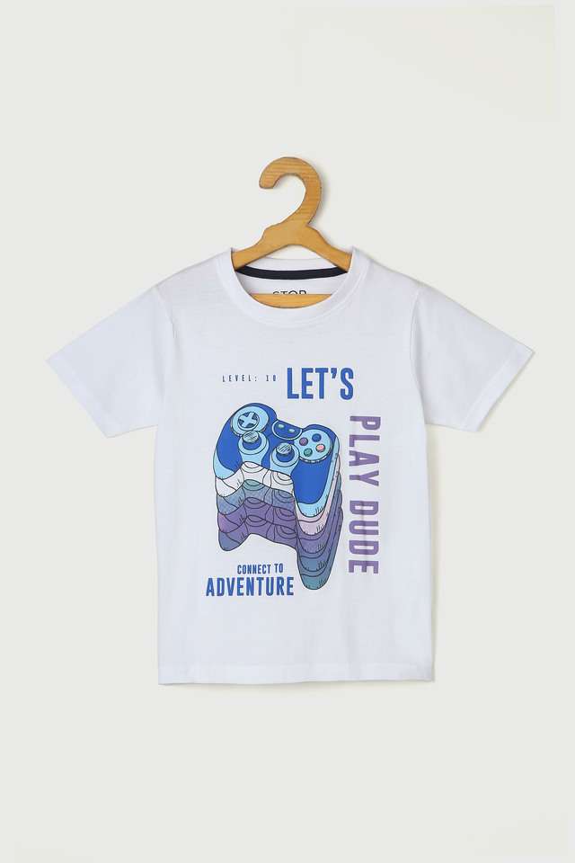 Solid-Cotton-Round-Neck-Boys-T-Shirt